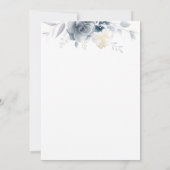 Watercolor Bloem Bruiloftsreceptie Kaart (Achterkant)