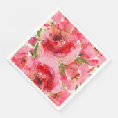 Watercolor Bloem Bruiloftssquare  Servet (Hoek)