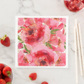 Watercolor Bloem Bruiloftssquare  Servet (Insitu)