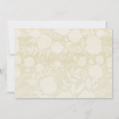 Watercolor Bloem + Gouden Accent Trouw Uitnodiging (Achterkant)