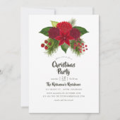 Watercolor Bloem Kerstfeest Kaart (Voorkant)