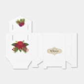 Watercolor Bloem Kerstmis Bedankdoosjes (Uitgevouwen)