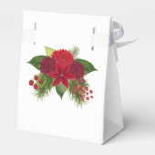 Watercolor Bloem Kerstmis Bedankdoosjes (Achterkant)