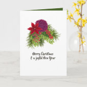 Watercolor bloem Kerstmis Kaart (Gele Bloem)