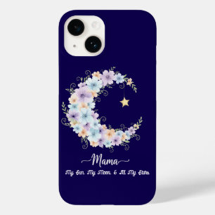 Watercolor Bloem Maans Mama Case-Mate iPhone 14 Hoesje