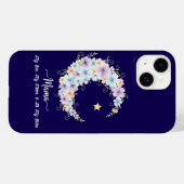 Watercolor Bloem Maans Mama Case-Mate iPhone Case (Achterkant (horizontaal))