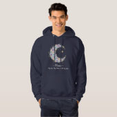 Watercolor Bloem Maans Moeder Hoodie (Voorkant volledig)