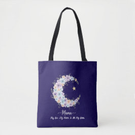 Watercolor Bloem Maans Moeder Tote Bag