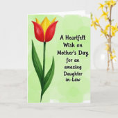 Watercolor Bloem Moeder Kaart (Gele Bloem)