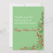 Watercolor bloem moederdag groene vakantiekaart feestdagenkaart (Voorkant)