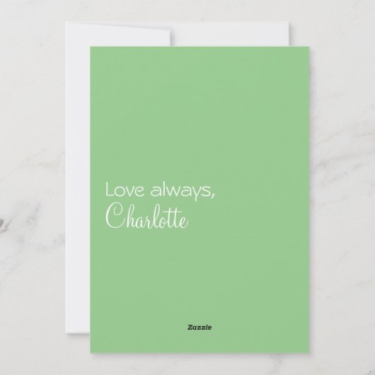 Watercolor bloem moederdag groene vakantiekaart feestdagenkaart (Achterkant)