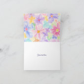 Watercolor Bloem Moederdagkaart Bedankkaart (Binnen)