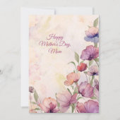 Watercolor Bloem Moederdagkaart Feestdagenkaart (Voorkant)