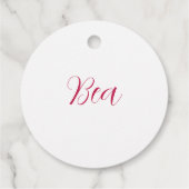Watercolor Bloem Monogram B (Naam aanpasbaar) Bedankjes Labels (Achterkant)