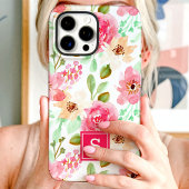 Watercolor Bloem Monogram Case-Mate iPhone Case