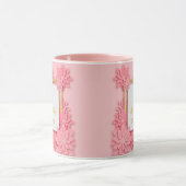 Watercolor Bloem Monogram I Op Maat Gemaakte Goude Mok (Midden)