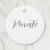 Watercolor Bloem Monogram R Bedankjes Labels (Achterkant)