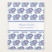 Watercolor Bloem Paars Patroon Weekplanner Planner (Voorkant)