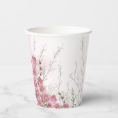 Watercolor Bloem Papieren Bekers (Voorkant)