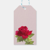Watercolor bloem roos Cadeaubijsluiter Cadeaulabel (Achterkant)