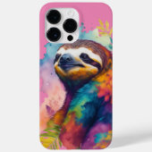 Watercolor bloem sloth telefoonhoesje Case-Mate iPhone case (Achterkant)