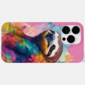 Watercolor bloem sloth telefoonhoesje Case-Mate iPhone case (Achterkant (horizontaal))