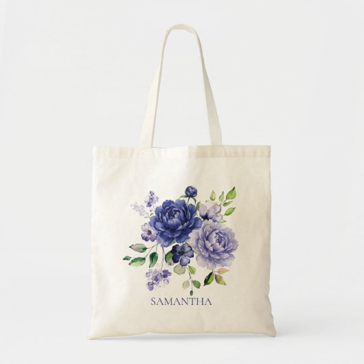 Watercolor Bloem Tote Tas (Voorkant)