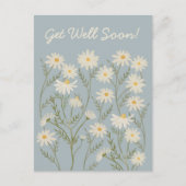 Watercolor Bloem Wit Madeliefje Bloemenmarkt Briefkaart (Voorkant)