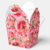 Watercolor Bloemachtige Bruiloft Take-out Bedankdoosjes (Geopend)