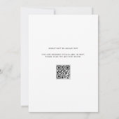 Watercolor Bloemanker Nautilus QR Code Bruiloft Kaart (Achterkant)