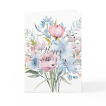 Watercolor Bloemboeket Moederdag 