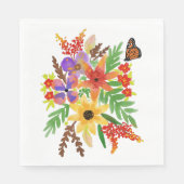 Watercolor Bloemen 02 servetten van papier (Voorkant)