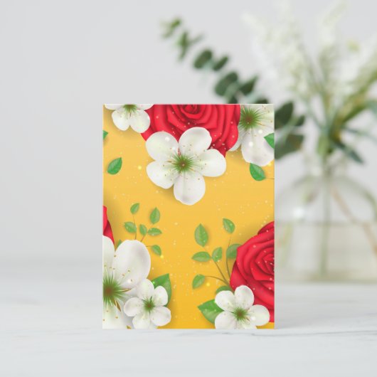 Watercolor Bloemen 13 Briefkaart (Staand voorkant)