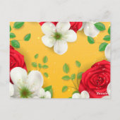 Watercolor Bloemen 13 Briefkaart (Achterkant)