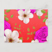 Watercolor Bloemen 14 Briefkaart (Achterkant)