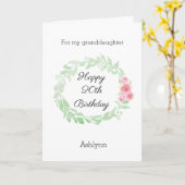 Watercolor Bloemen 20e Verjaardag Kaart (Gele Bloem)