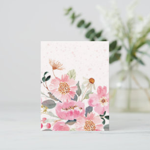 Watercolor Bloemen 5 Briefkaart
