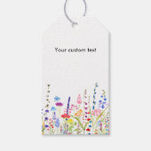 Watercolor Bloemen Aangepaste Tekst Hanglabels Cadeaulabel (Voorkant)