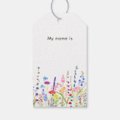 Watercolor Bloemen Aangepaste Tekst Hanglabels Cadeaulabel (Achterkant)
