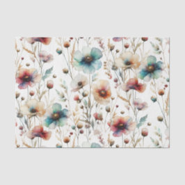Watercolor Bloemen Alcohol Inkt Bloemmotief Tissuepapier