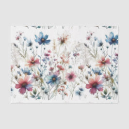Watercolor Bloemen Alcohol Inkt Bloemmotief Tissuepapier