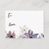 Watercolor Bloemen Baby Shower Display Informatiekaartje (Achterkant)