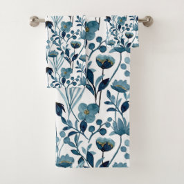 Watercolor Bloemen  Bad Handdoek