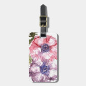 Watercolor bloemen bagagelabel (Voorkant verticaal)