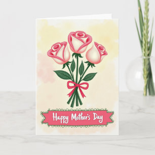 Watercolor Bloemen Bannerkaart Kaart