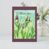 Watercolor Bloemen Bedankkaart (Staand voorkant)