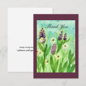 Watercolor Bloemen Bedankkaart (Voorkant / Achterkant)