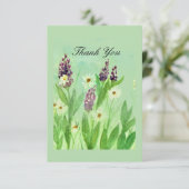 Watercolor Bloemen Bedankkaart (Staand voorkant)