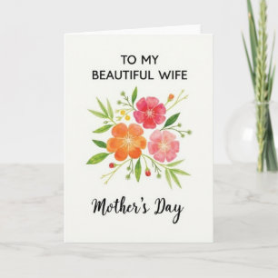 Watercolor Bloemen Bedankkaart Kaart