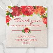 Watercolor Bloemen Bedankkaartje Bedankjes Labels (Voorkant)